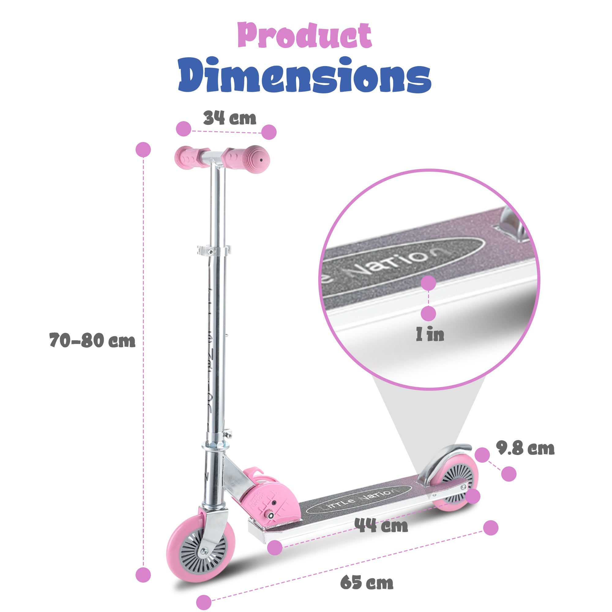 Folding Kids Scooter - Blue