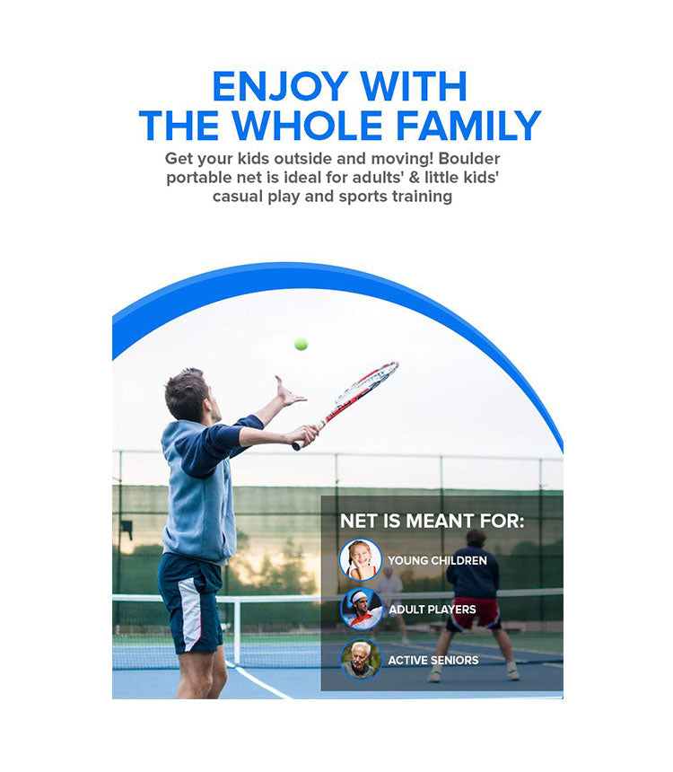 Adjustable Tennis and Badminton Net for Kids