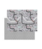 Baby Play Mat - Scandi Roads - Grey Cube (Large)