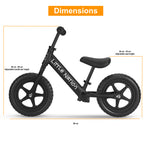 Balance Bike Aluminium - Black