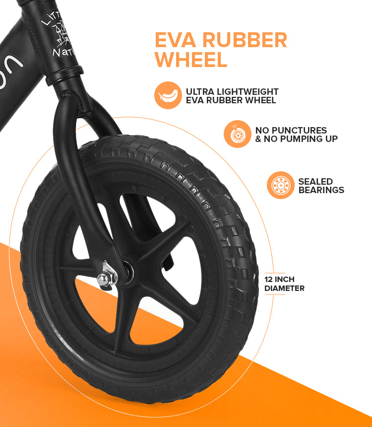 Balance Bike Aluminium - Black