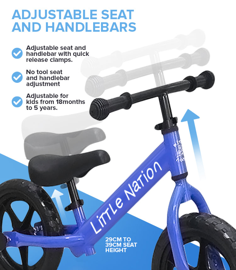 Balance Bike Aluminium - Blue