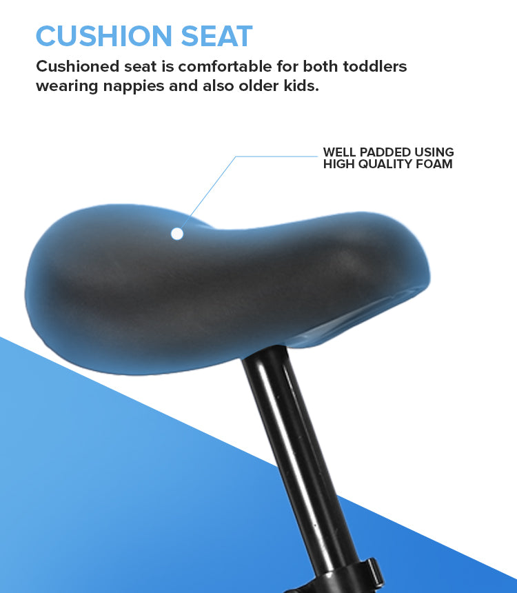 Balance Bike - Black frame and Blue wheels