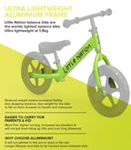 Balance Bike Aluminium - Green