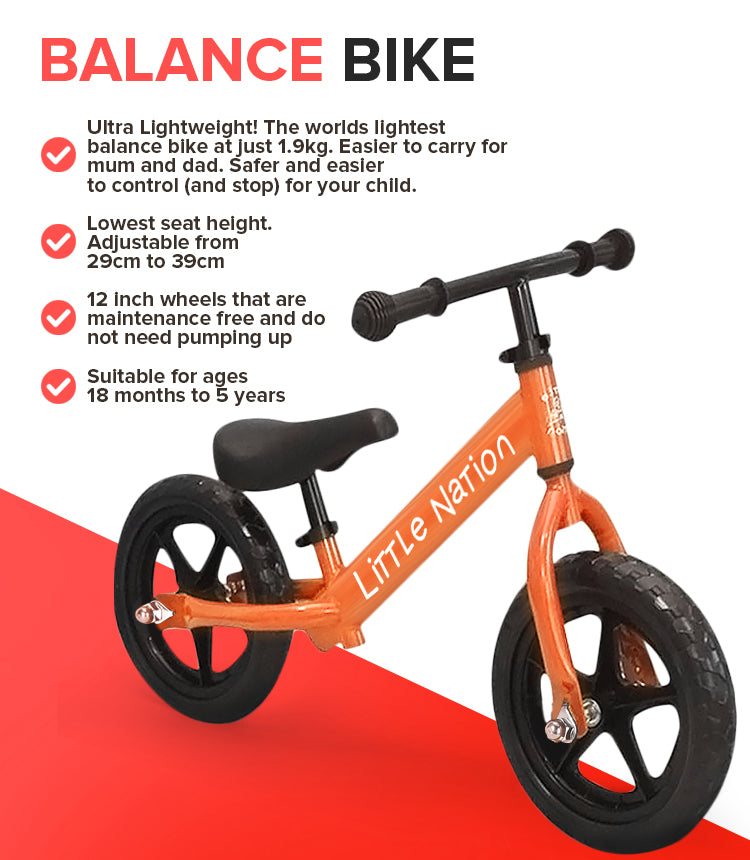 Balance Bike Aluminium - Orange