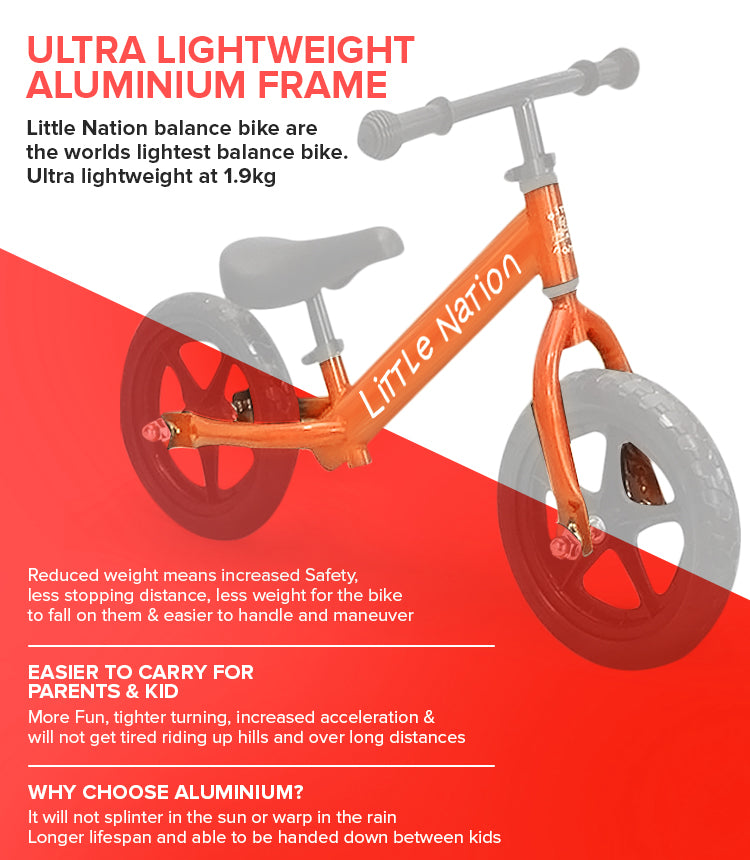 Balance Bike Aluminium - Orange