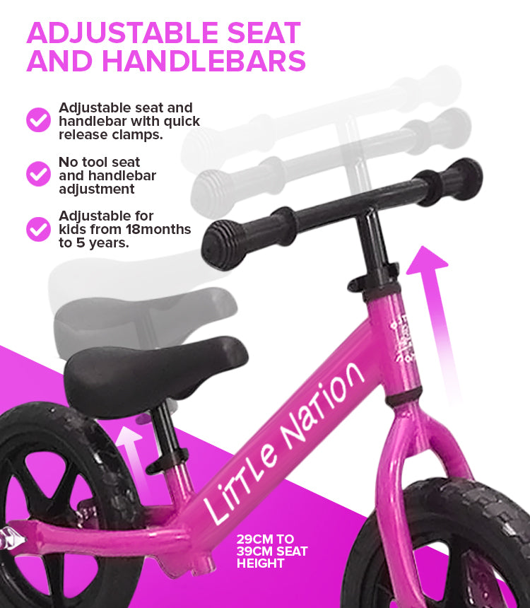 Balance Bike Aluminium - Pink