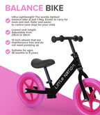 Balance Bike - Black frame and Pink wheels