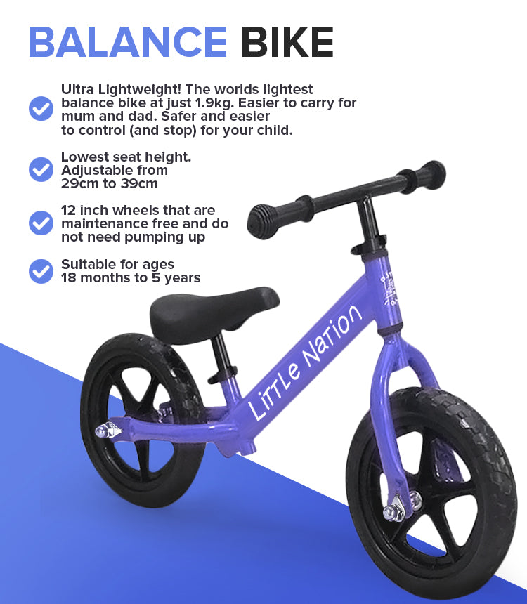 Balance Bike Aluminium - Purple