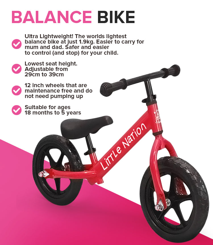 Balance Bike Aluminium - Red