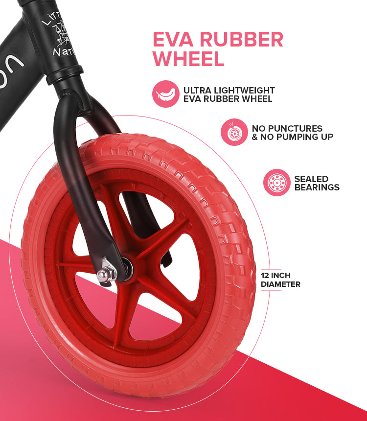 Balance Bike - Black frame and Red wheels