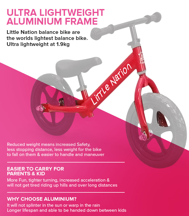 Balance Bike Aluminium - Red