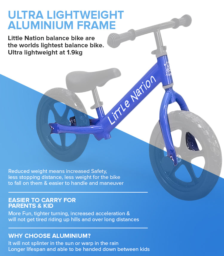 Balance Bike Aluminium - Blue