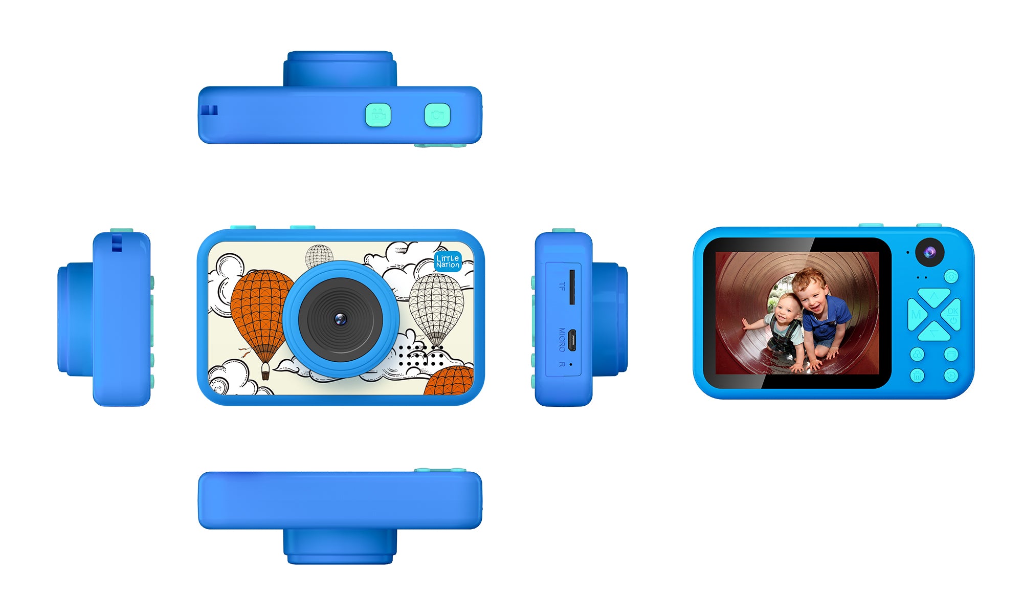 Kids Camera Blue - hot-air balloons
