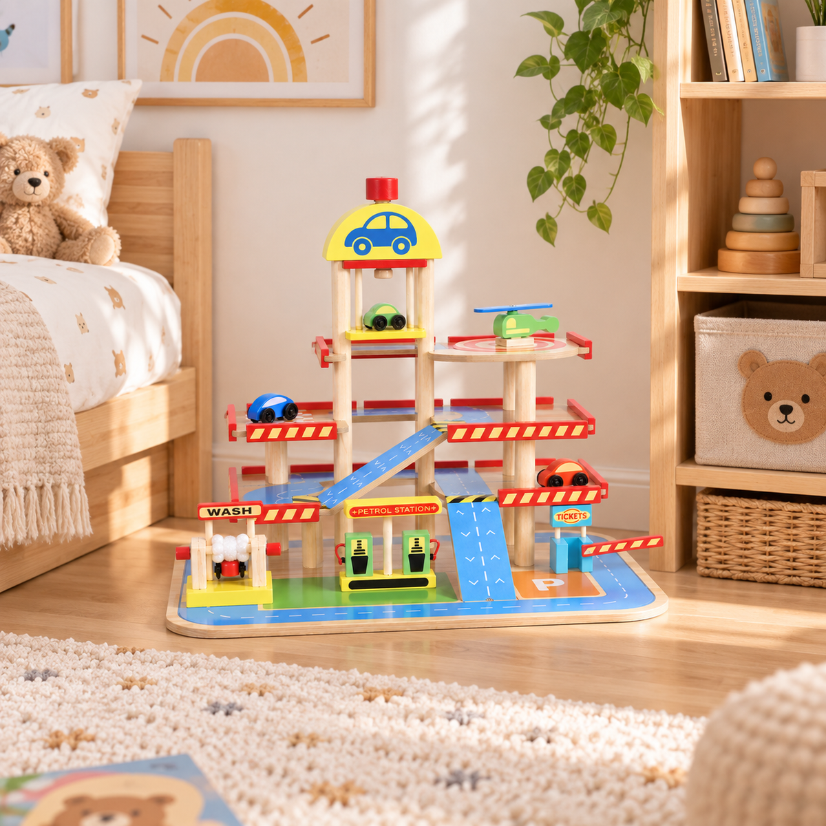 The Sammy – Wooden Play Car Park