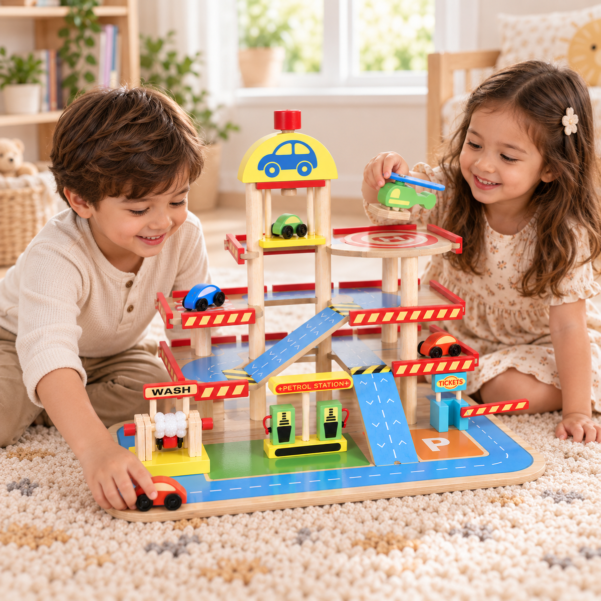 The Sammy – Wooden Play Car Park