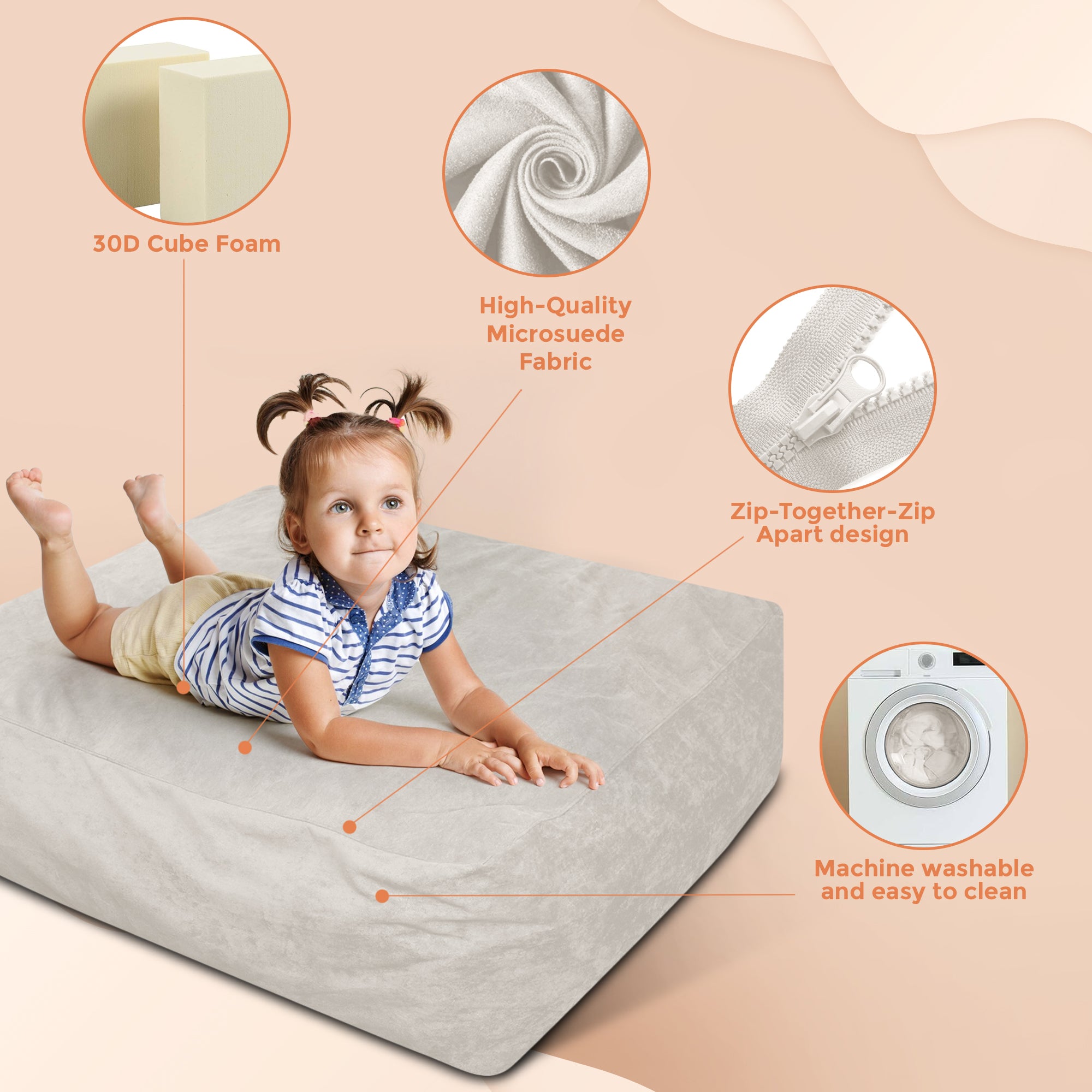 Square Crash Pad (Beige)