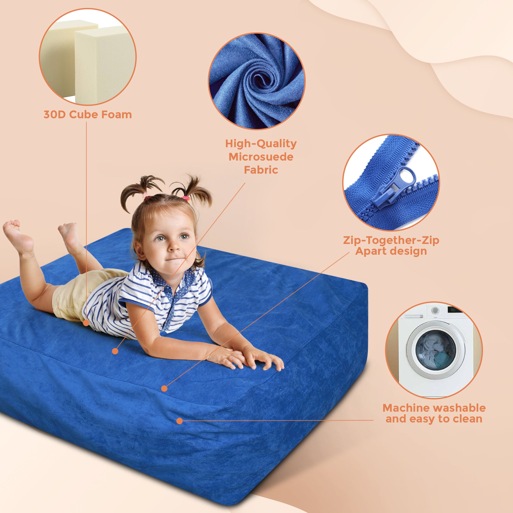 Square Crash Pad (Blue)