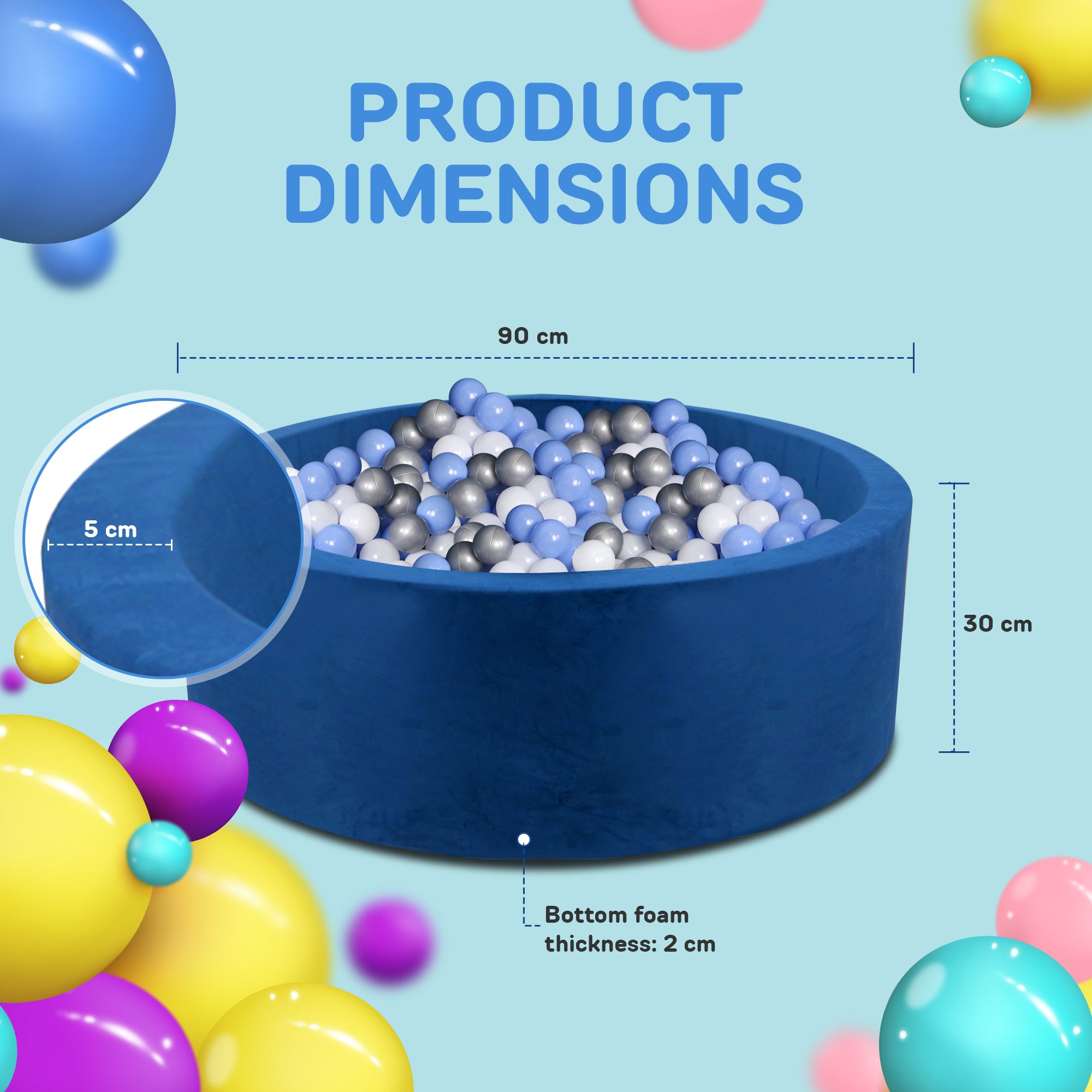 Blue Foam Ball Pit Deluxe (balls not included)
