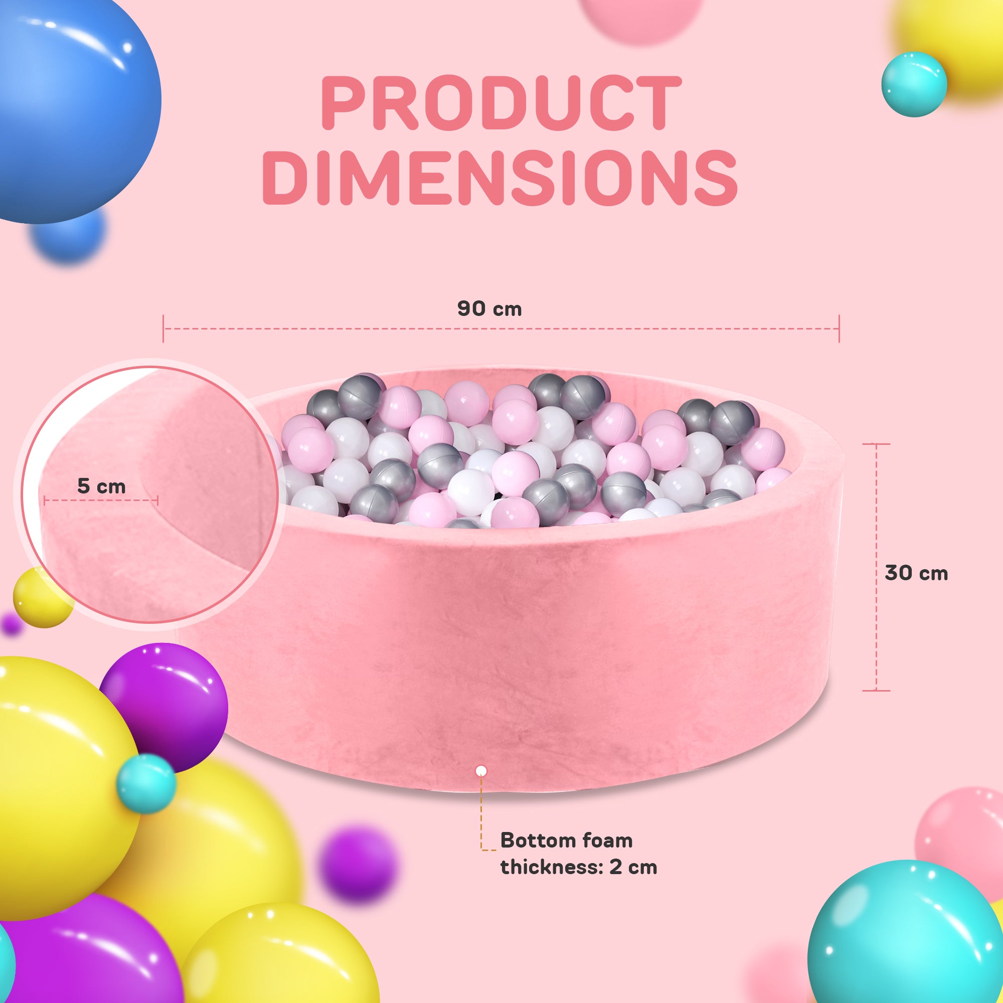 Pink Foam Ball Pit Deluxe (balls not included)