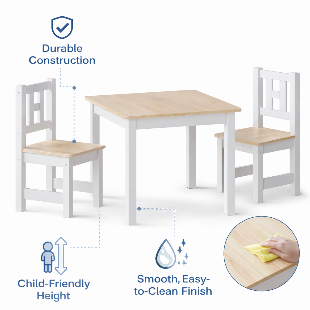 Hendrix Kids Table and Chairs Set