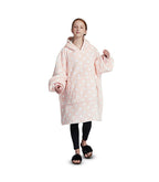 Hoodie Blanket Pink with speckles