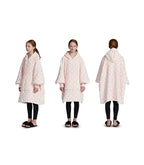Hoodie Blanket Pink with speckles