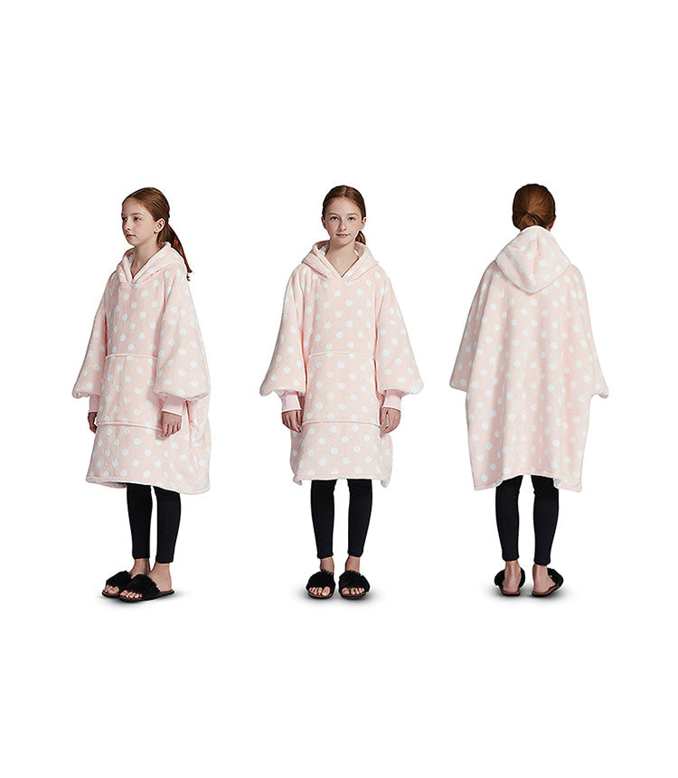 Hoodie Blanket Pink with speckles