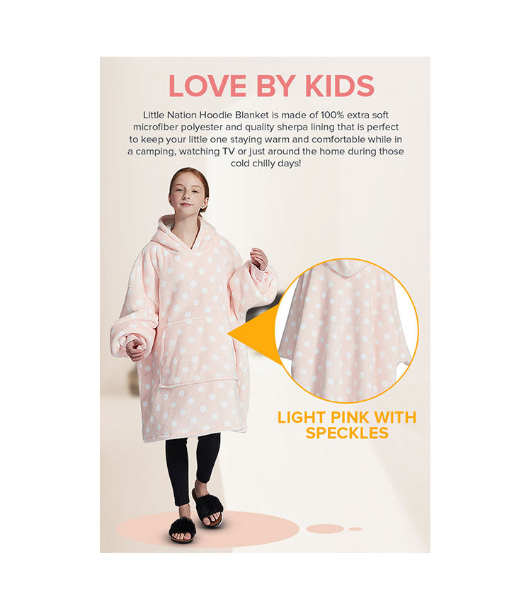 Hoodie Blanket Pink with speckles