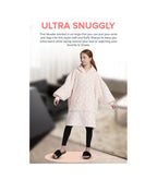 Hoodie Blanket Pink with speckles