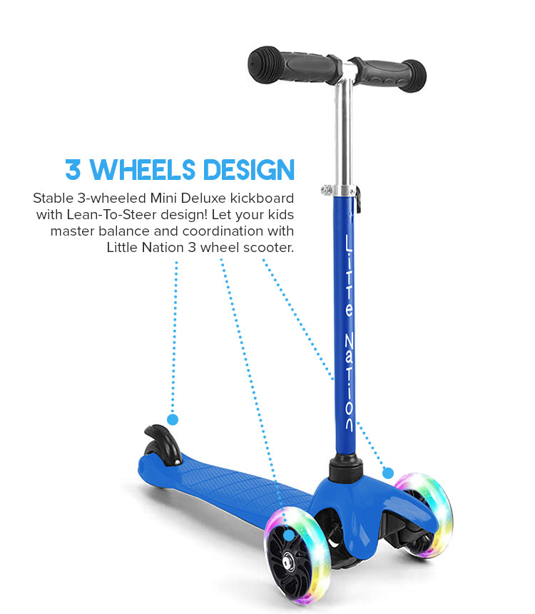 3 Wheel Scooter - Blue
