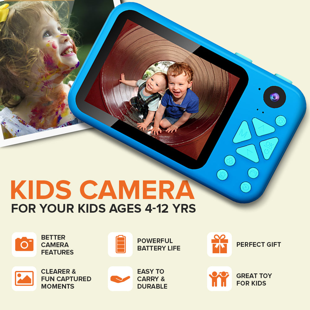 Kids Camera Blue - hot-air balloons