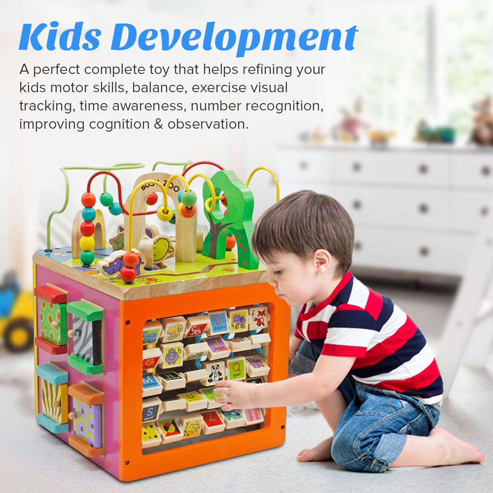 Large Wooden Activity Cube