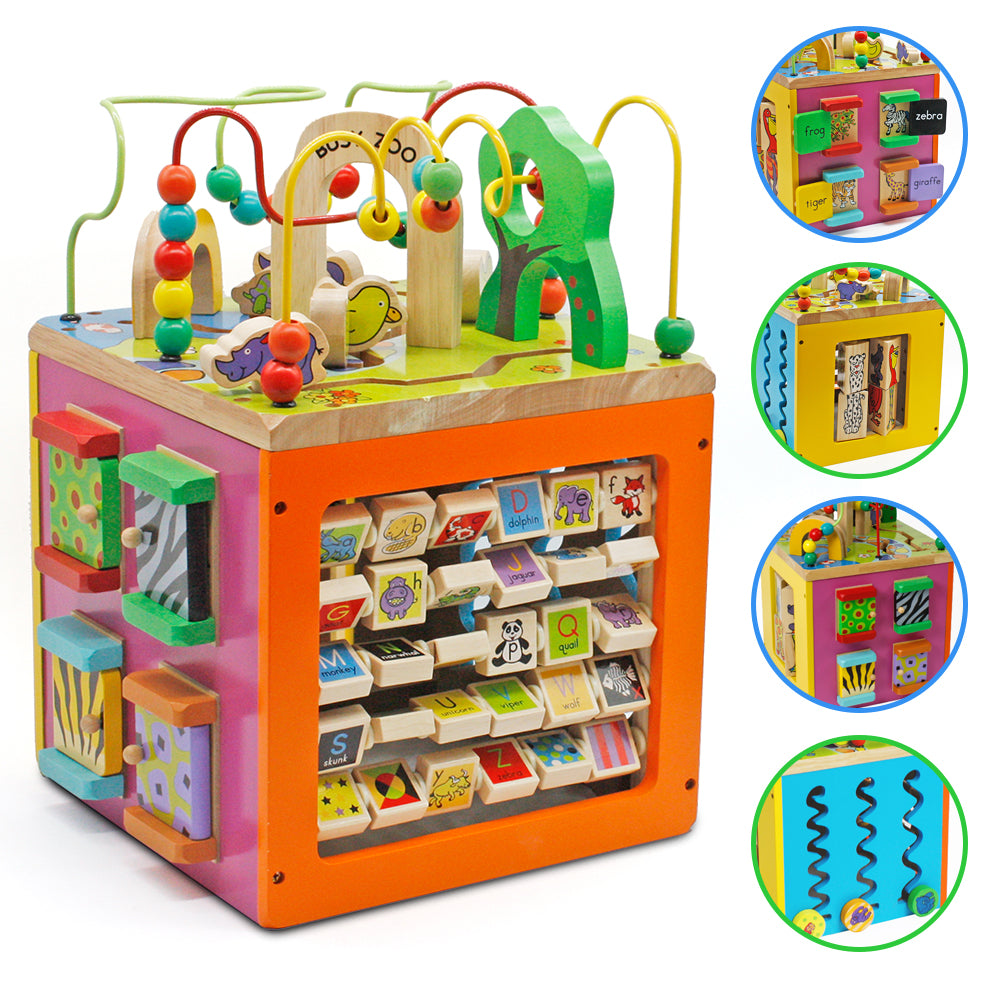 Large Wooden Activity Cube
