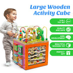 Large Wooden Activity Cube