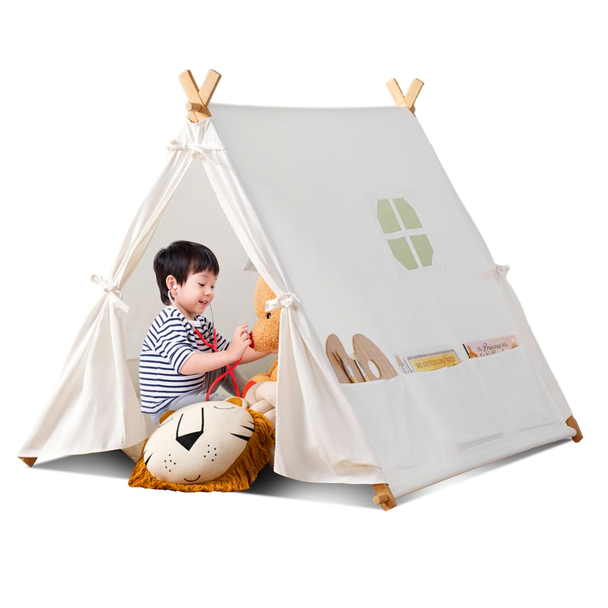 Little Nation Play Tent House - White