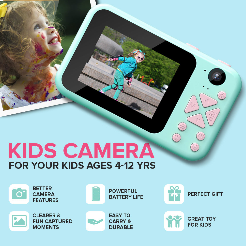 Kids Camera Mint Green
