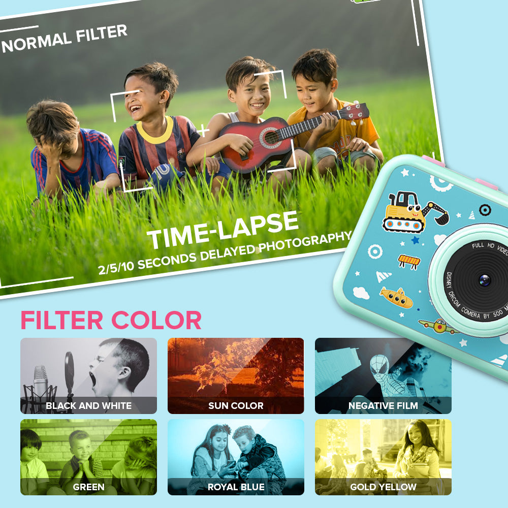 Kids Camera Mint Green