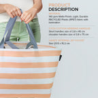 Peach Stripes Oversize Tote Bag