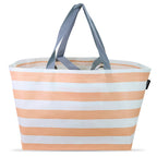 Peach Stripes Oversize Tote Bag