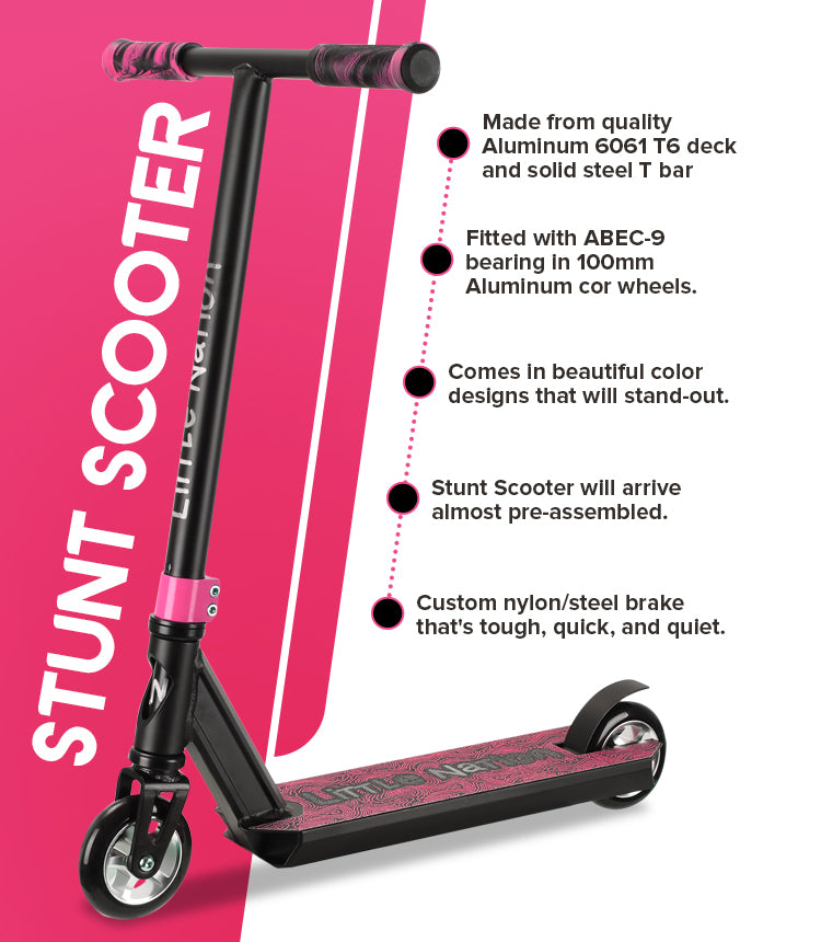 Stunt Scooter for 4 to 8 years old - Pink