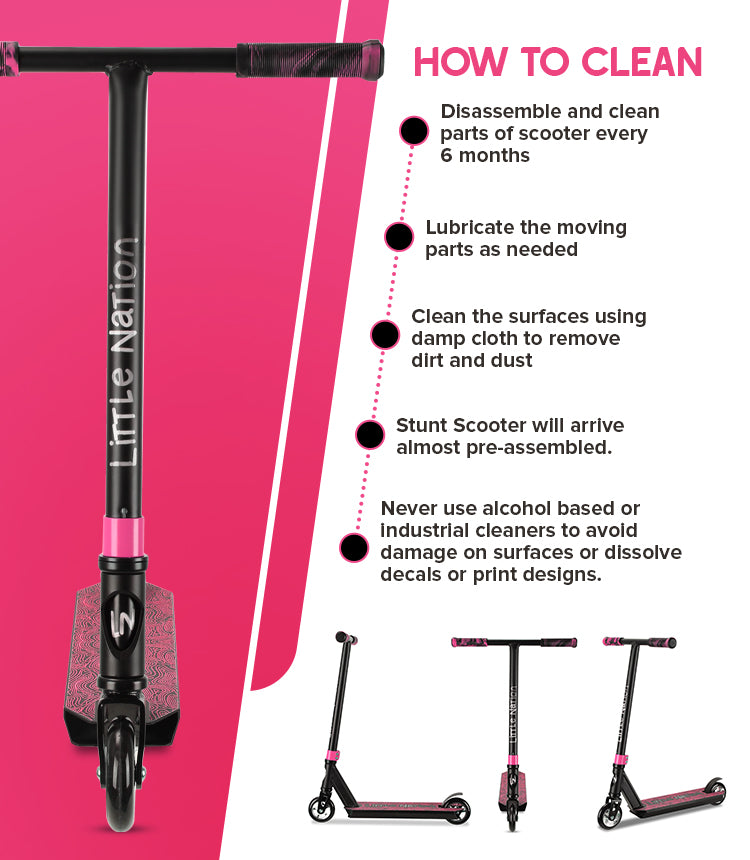 Stunt Scooter for 4 to 8 years old - Pink