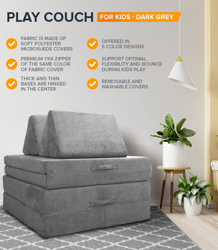 Play Couch Set - Dark Grey
