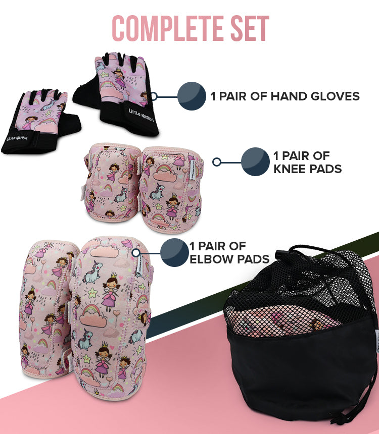 Kids Protective Gear Set Elbow Knee Pads and Gloves