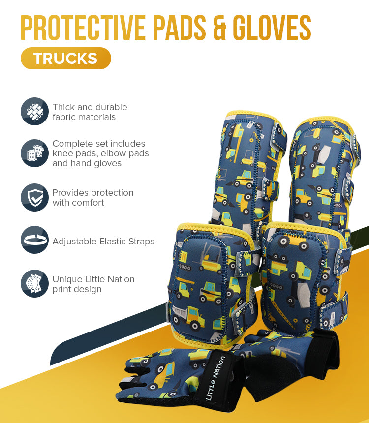 Kids Protective Gear Set Elbow Knee Pads and Gloves