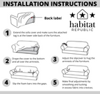 2-seater Knitted Sofa Cover - Sand colour