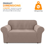 2-seater Knitted Sofa Cover - Sand colour