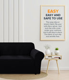 2-seater Knitted Sofa Cover - Black