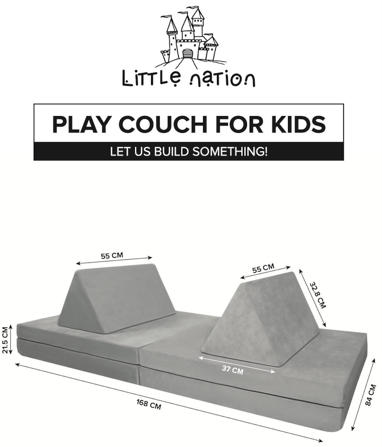 Play Couch Set - Dark Grey