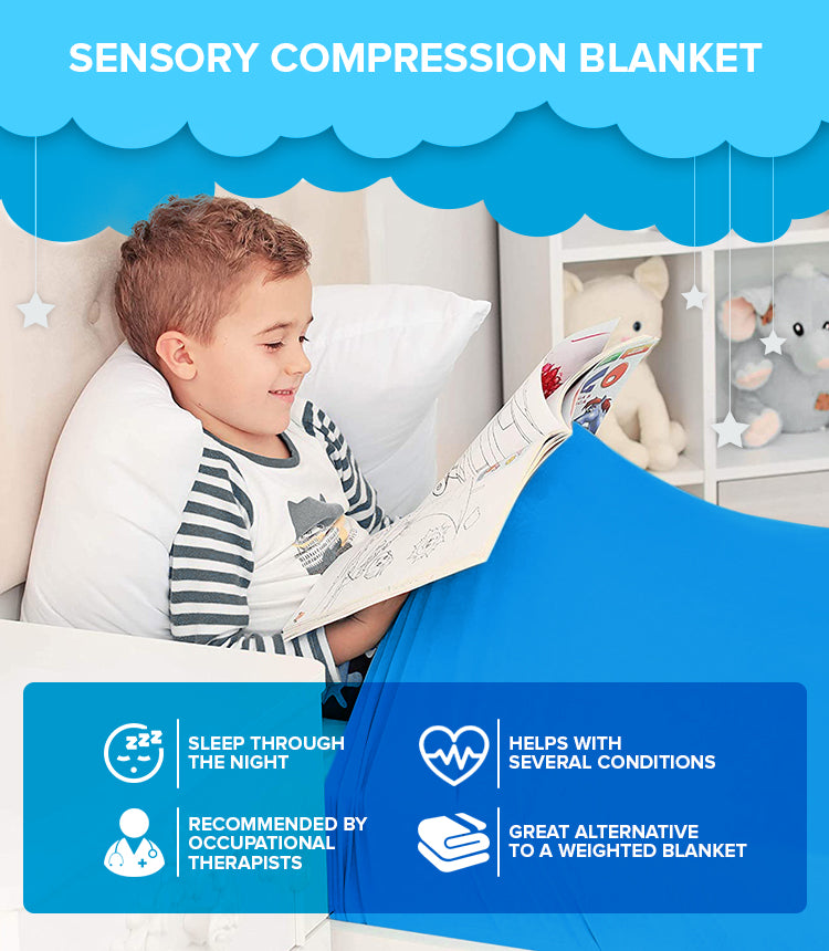 Sensory Compression Blanket Single Size (Blue)